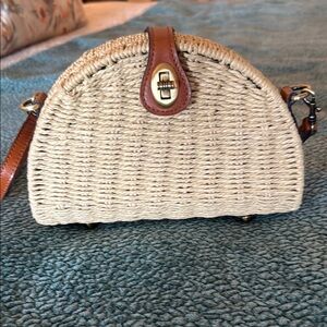 Patricia Nash Woven Tan Crossbody Bag